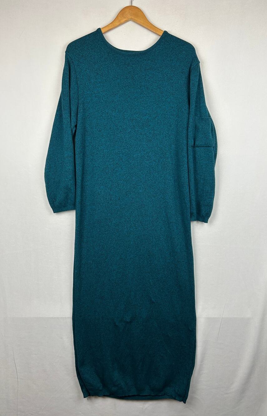 Diane Von Furstenberg DVF Concepts Teal Maxi Dress Made in USA Women's Size M